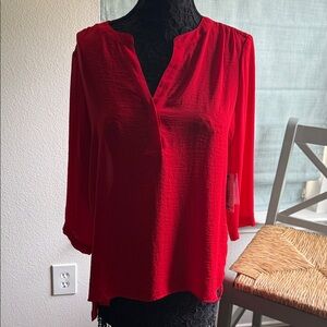 a.n.a Vibrant Red Blouse